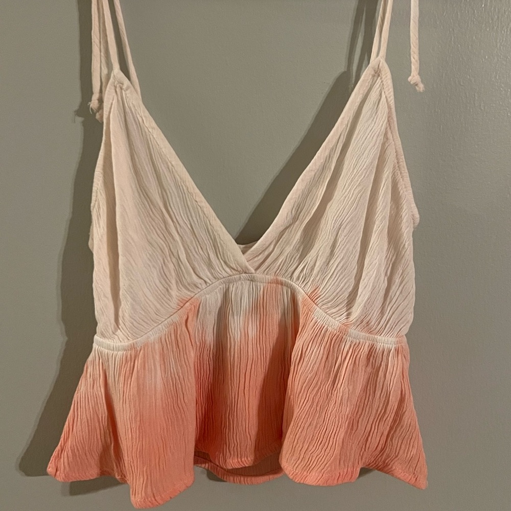 ombré shirt with adjustable straps